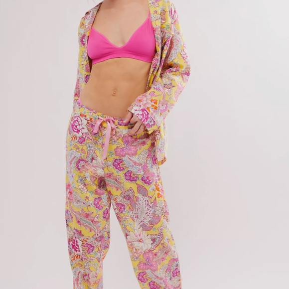 Papinelle Ella Two-Piece Set Cotton Pajamas - Lemon Zest - Picture 5 of 7